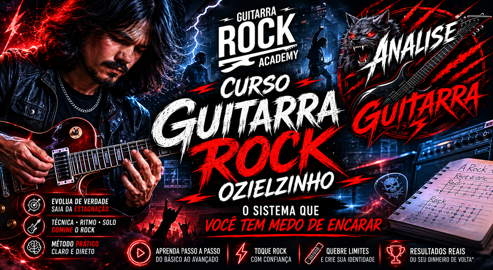 curso guitarra rock Ozielzinho